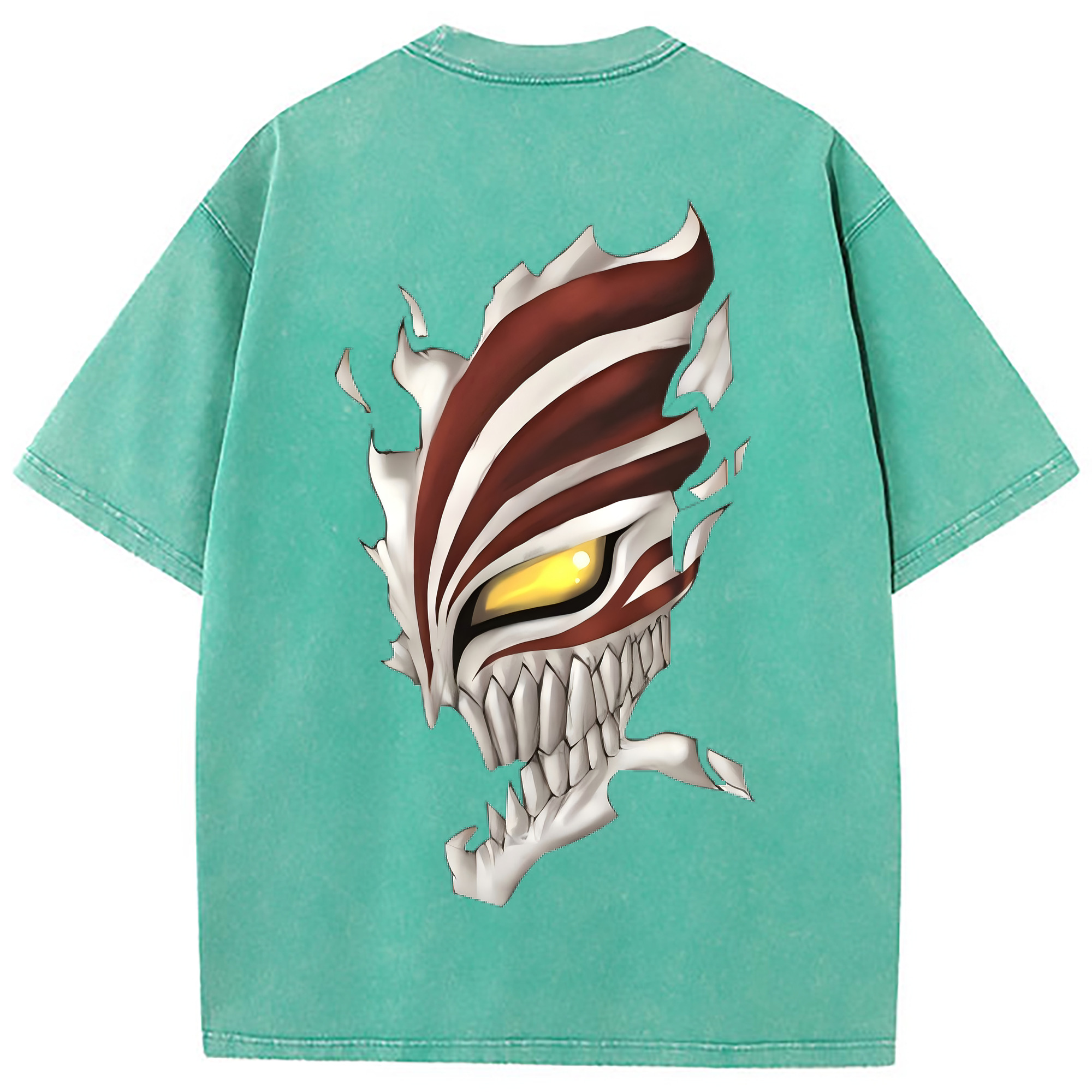 （画像用） ブリーチ 黒崎一護（くろさき いちご）BLEACH Kurosaki Ichigo 綿100% ヴィンテージ風 半袖Tシャツ（背面プリント）